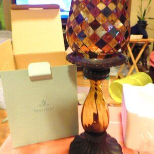 PARTYLITE MOSAIC GLOBAL FUSION CANDLE - RETIRED with BOX